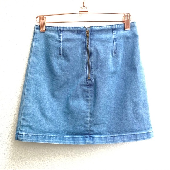 Denim Forever 21 jean mini Y2K A line skirt small - Picture 4 of 5